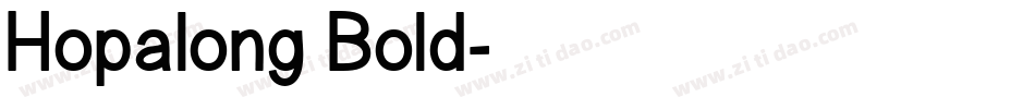 Hopalong Bold字体转换